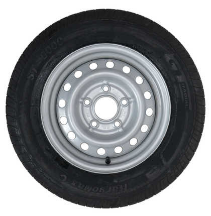 Kargotrail Roue complète de remorque - 155R13C - entraxe : 5x112 - capacité de charge : 615 kg - diamètre du moyeu : 67 mm