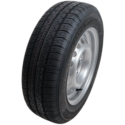 Kargotrail Roue complète de remorque - 185/65R14 - entraxe : 4x100 - capacité de charge : 650kg - diamètre du moyeu : 57mm