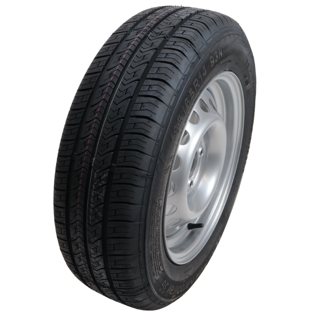 Kargotrail Roue complète de remorque - 185/65R14C - entraxe : 4x100 - capacité de charge : 650kg - diamètre du moyeu : 57mm