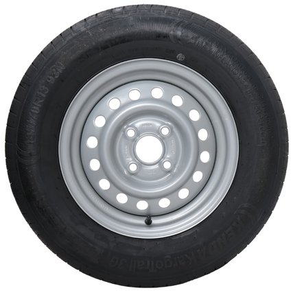 Kargotrail Roue complète de remorque - 185/70R13 - entraxe : 4x100 - capacité de charge : 600 kg - diamètre du moyeu : 57 mm
