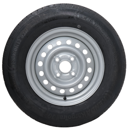 Kargotrail Roue complète de remorque - 185/70R13 - entraxe : 4x100 - capacité de charge : 600 kg - diamètre du moyeu : 57 mm