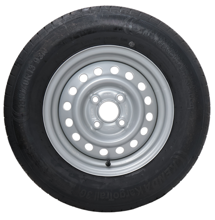 Kargotrail Roue complète de remorque - 185/70R13 - entraxe : 4x100 - capacité de charge : 600 kg - diamètre du moyeu : 57 mm