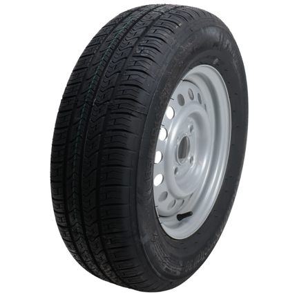 Kargotrail Roue complète de remorque - 185/70R13 - entraxe : 4x100 - capacité de charge : 600 kg - diamètre du moyeu : 57 mm