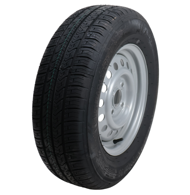 Kargotrail Roue complète de remorque - 185/70R13 - entraxe : 4x100 - capacité de charge : 600 kg - diamètre du moyeu : 57 mm