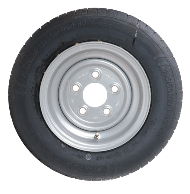 Kargotrail Roue complète de remorque - 195/55R10C - entraxe : 5x112 - capacité de charge : 750 kg - diamètre du moyeu : 67 mm - 10 PR - ET+25