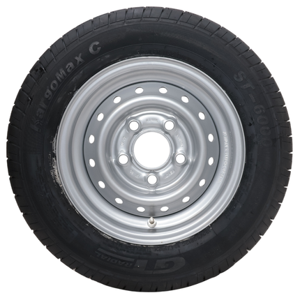Kargotrail Roue complète de remorque - 195/60R12C - entraxe : 5x112 - capacité de charge : 900 kg - diamètre du moyeu : 67 mm