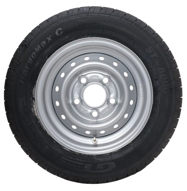Kargotrail Roue complète de remorque - 195/60R12C - entraxe : 5x112 - capacité de charge : 900 kg - diamètre du moyeu : 67 mm
