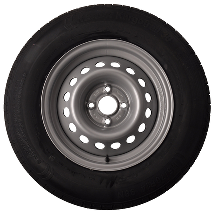 Kargotrail Roue complète de remorque - 195/70R14 - entraxe: 4x100 - capacité de charge: 710kg - diamètre du moyeu: 57mm