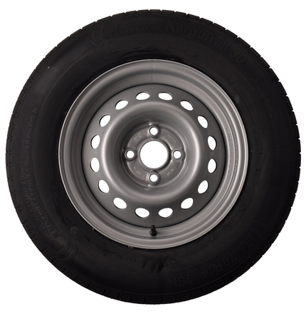 Kargotrail Roue complète de remorque - 195/70R14 - entraxe: 4x100 - capacité de charge: 710kg - diamètre du moyeu: 57mm