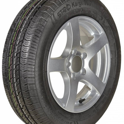 Kargotrail Roue complète de remorque - 195/70R14 - jante en alliage léger - entraxe : 5x112 - capacité de charge : 900 kg - diamètre du moyeu : 67 mm - ET30