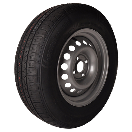 Kargotrail Roue complète de remorque - 195/70R14C - entraxe: 4x100 - capacité de charge: 710kg - diamètre du moyeu: 57mm