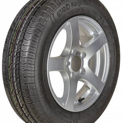 Kargotrail Roue complète sur jante en alliage léger 185/65R14 (cercle de trous 5x112) 650 kg ET30 Diamètre du moyeu 67 mm