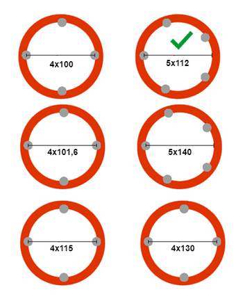 Kargotrail Roue complète sur jante en alliage léger 185/65R14 (cercle de trous 5x112) 650 kg ET30 Diamètre du moyeu 67 mm