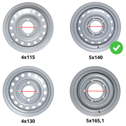 Kenda Jante de remorque 10 pouces - 6.00Ix10 - entraxe : 5x140 - capacité de charge : 750 kg - diamètre de moyeu : 94 mm - ET-4
