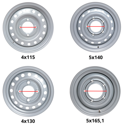 Kenda Jante de remorque 15 pouces - 5.50Jx15 - entraxe : 5x112 - capacité de charge : 900 kg - diamètre de moyeu : 67 mm - ET30