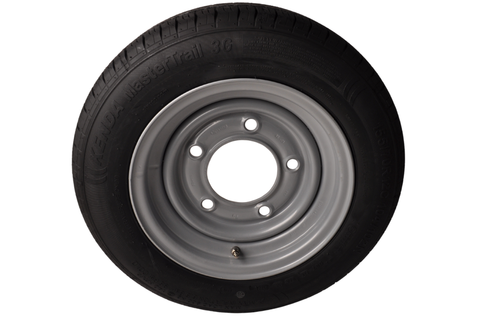 Kenda Roue complète 12 pouces - 185/60R12C Pneu + Jante - 5x165,1 - 900 kg - 114,6 mm diamètre moyeu