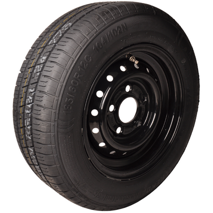 Kenda Roue complète 12 pouces - 185/60R12C pneu + jante - cercle de trous Mercedes : 5x112 - 900 kg - diamètre du moyeu: 67 mm