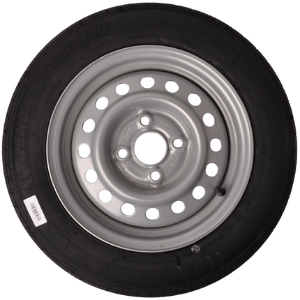 Kenda Roue complète 135R13 pneu + jante – Entraxe 4x100 – Capacité de charge 335 kg – Diamètre du moyeu 57 mm