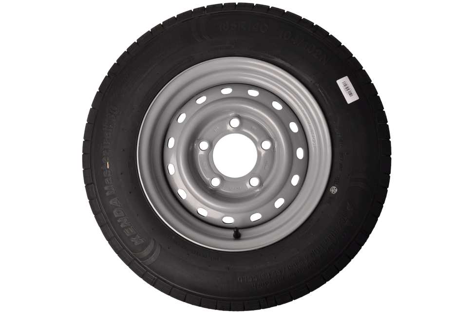 Kenda Roue complète 185R14C pneu + jante – Entraxe 5x140 – Capacité de charge 900 kg – Diamètre du moyeu 67 mm