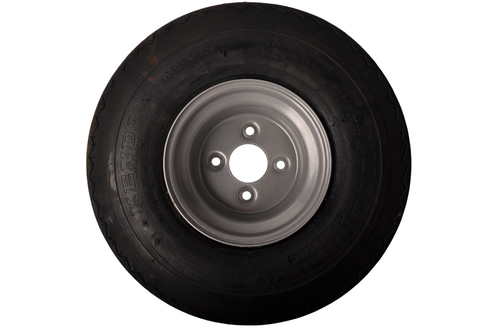 Kenda Roue complète 8 pouces - 18.5x8.50-8 pneu + jante - Opel diamètre de trou : 4x100 - 6PR - 425 kg - 60 mm diamètre du moyeu