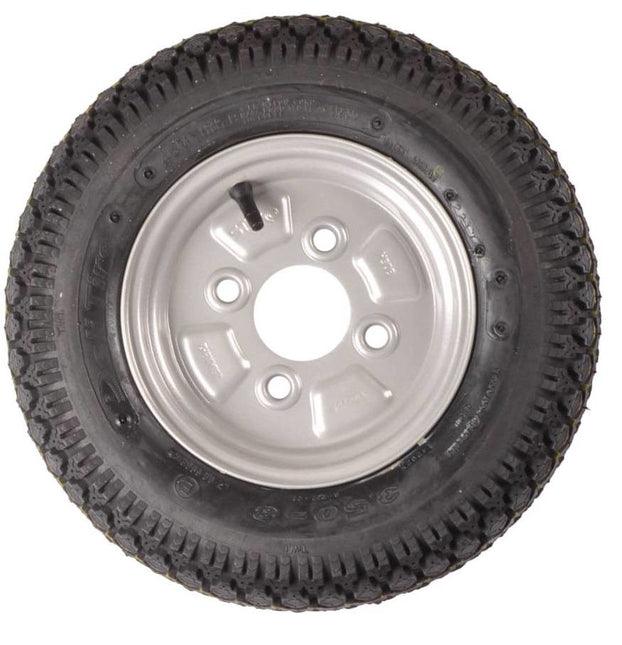 Kenda Roue complète 8 pouces - 3.50-8 pneu + jante - Opel diamètre de trou : 4x100 - 4PR - 170 kg - 60 mm diamètre du moyeu