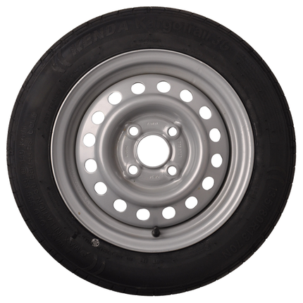 Kenda Roue complète de remorque - 135/80R13 - entraxe : 4x100 - capacité de charge : 335 kg - diamètre du moyeu : 57 mm