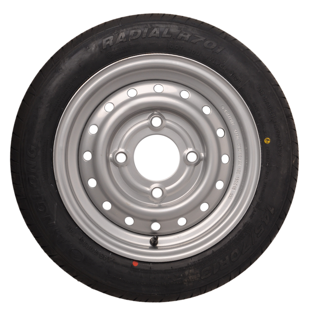 Kenda Roue complète de remorque - 145/70R13 - entraxe : 4x130 - capacité de charge : 375 kg - diamètre du moyeu : 85 mm