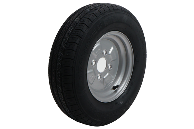 Kenda Roue complète de remorque - 145/80R10(145R10) - entraxe : 4x100 - capacité de charge : 375 kg - diamètre du moyeu : 57 mm - 4PR
