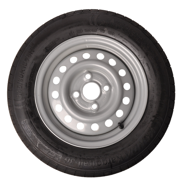 Kenda Roue complète de remorque - 145/80R13 - entraxe : 4x100 - capacité de charge : 425 kg - diamètre du moyeu : 57 mm