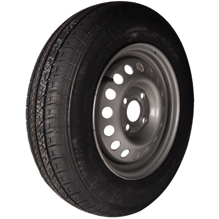 Kenda Roue complète de remorque - 155/80R13 - entraxe : 4x100 - capacité de charge : 500 kg - diamètre du moyeu : 57 mm