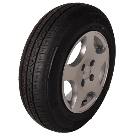 Kenda Roue complète de remorque - 155/80R13 - jante en alliage léger - entraxe : 4x100 - capacité de charge : 500 kg - diamètre du moyeu : 57 mm