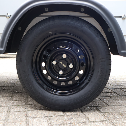 Kenda Roue complète de remorque - 155/80R13 - jante noir - entraxe : 4x100 - capacité de charge : 500 kg - diamètre du moyeu : 57 mm