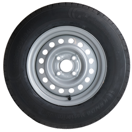 Kenda Roue complète de remorque - 165R13C - entraxe : 4x100 - capacité de charge : 600 kg - diamètre du moyeu : 57 mm