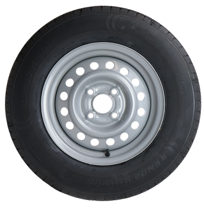 Kenda Roue complète de remorque - 165R13C - entraxe : 4x100 - capacité de charge : 600 kg - diamètre du moyeu : 57 mm