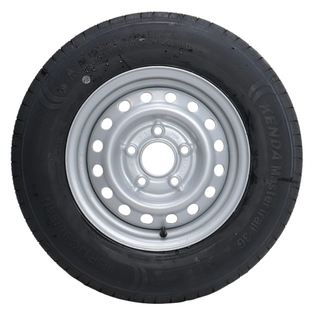 Kenda Roue complète de remorque - 165R13C - entraxe : 5x112 - capacité de charge : 710kg - diamètre du moyeu : 67 mm
