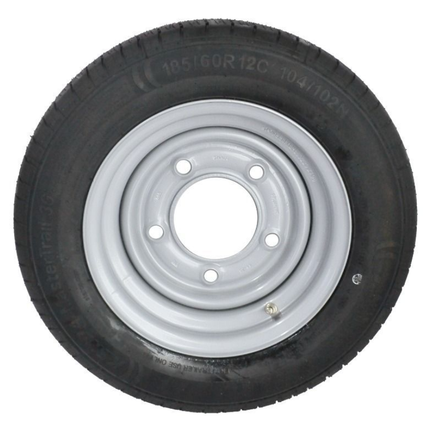 Kenda Roue complète de remorque - 185/60R12C - entraxe : 5x165,1 - capacité de charge : 900 kg - diamètre du moyeu : 114,6 mm