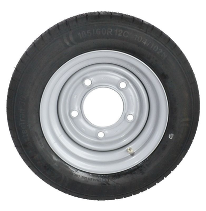 Kenda Roue complète de remorque - 185/60R12C - entraxe : 5x165,1 - capacité de charge : 900 kg - diamètre du moyeu : 114,6 mm