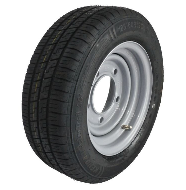 Kenda Roue complète de remorque - 185/60R12C - entraxe : 5x165,1 - capacité de charge : 900 kg - diamètre du moyeu : 114,6 mm