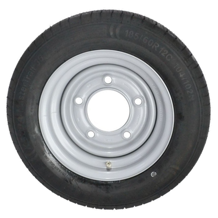 Kenda Roue complète de remorque - 185/60R12C - entraxe : 5x165,1 - capacité de charge : 900 kg - diamètre du moyeu : 114,6 mm