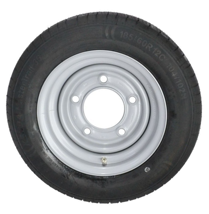 Kenda Roue complète de remorque - 185/60R12C - entraxe : 5x165,1 - capacité de charge : 900 kg - diamètre du moyeu : 114,6 mm