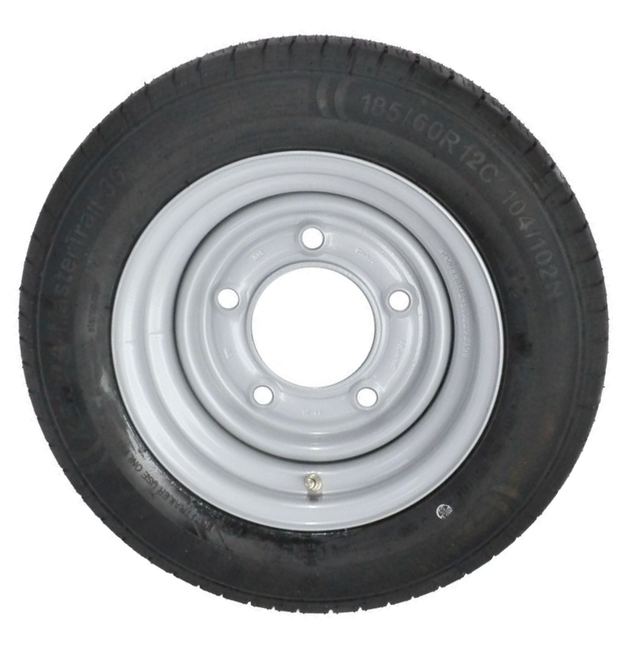 Kenda Roue complète de remorque - 185/60R12C - entraxe : 5x165,1 - capacité de charge : 900 kg - diamètre du moyeu : 114,6 mm