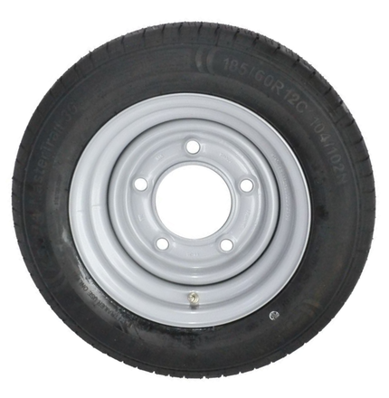 Kenda Roue complète de remorque - 185/60R12C - entraxe : 5x165,1 - capacité de charge : 900 kg - diamètre du moyeu : 114,6 mm