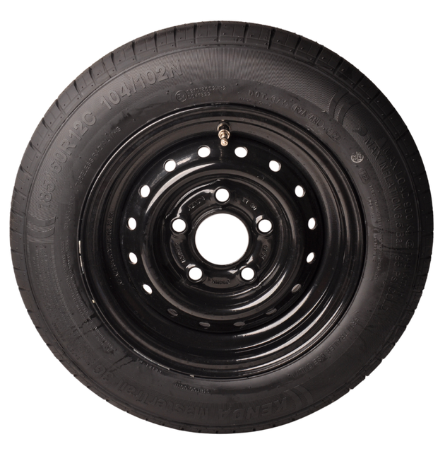 Kenda Roue complète de remorque - 185/60R12C - jante noir - entraxe : 5x112 - capacité de charge : 900 kg - diamètre du moyeu : 67 mm