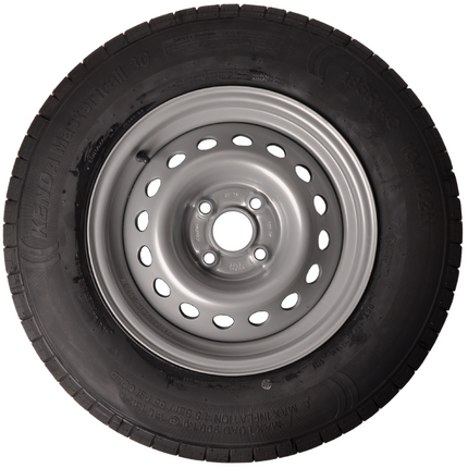 Kenda Roue complète de remorque - 185R14C - entraxe : 4x100 - capacité de charge : 750 kg - diamètre du moyeu : 57 mm