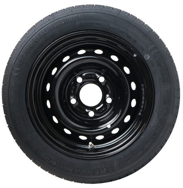 Kenda Roue complète de remorque - 195/50R13C - jante noir - entraxe : 5x112 - capacité de charge : 900 kg - diamètre du moyeu : 67 mm