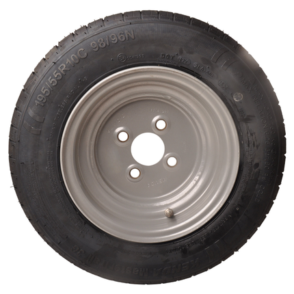 Kenda Roue complète de remorque - 195/55R10C - entraxe : 4x100 - capacité de charge : 500 kg - diamètre du moyeu : 57 mm - 10PR