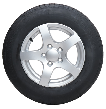 Kenda Roue complète de remorque - 195/70R14 - jante en alliage léger - entraxe : 5x112 - capacité de charge : 750 kg - diamètre du moyeu : 67 mm - ET30