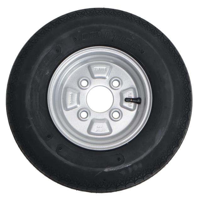 Kenda Roue complète de remorque - 4.00-8 - entraxe : 4x100 - capacité de charge : 265 kg - diamètre du moyeu : 57 mm - 4PR