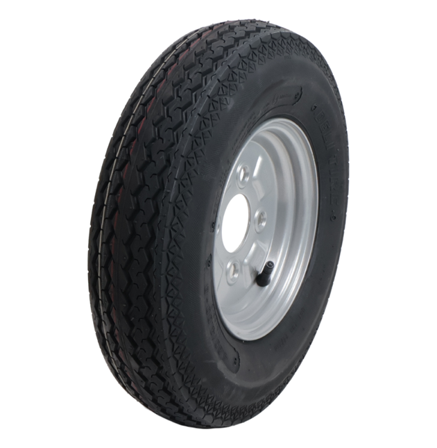 Kenda Roue complète de remorque - 4.00-8 - entraxe : 4x100 - capacité de charge : 265 kg - diamètre du moyeu : 57 mm - 4PR