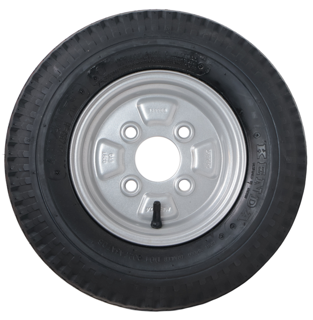 Kenda Roue complète de remorque - 4.00-8 - entraxe : 4x100 - capacité de charge : 335 kg - diamètre du moyeu : 57 mm - 6PR